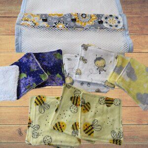 Makeup Remover Pads, 16 Square Pads with Mesh Bag
